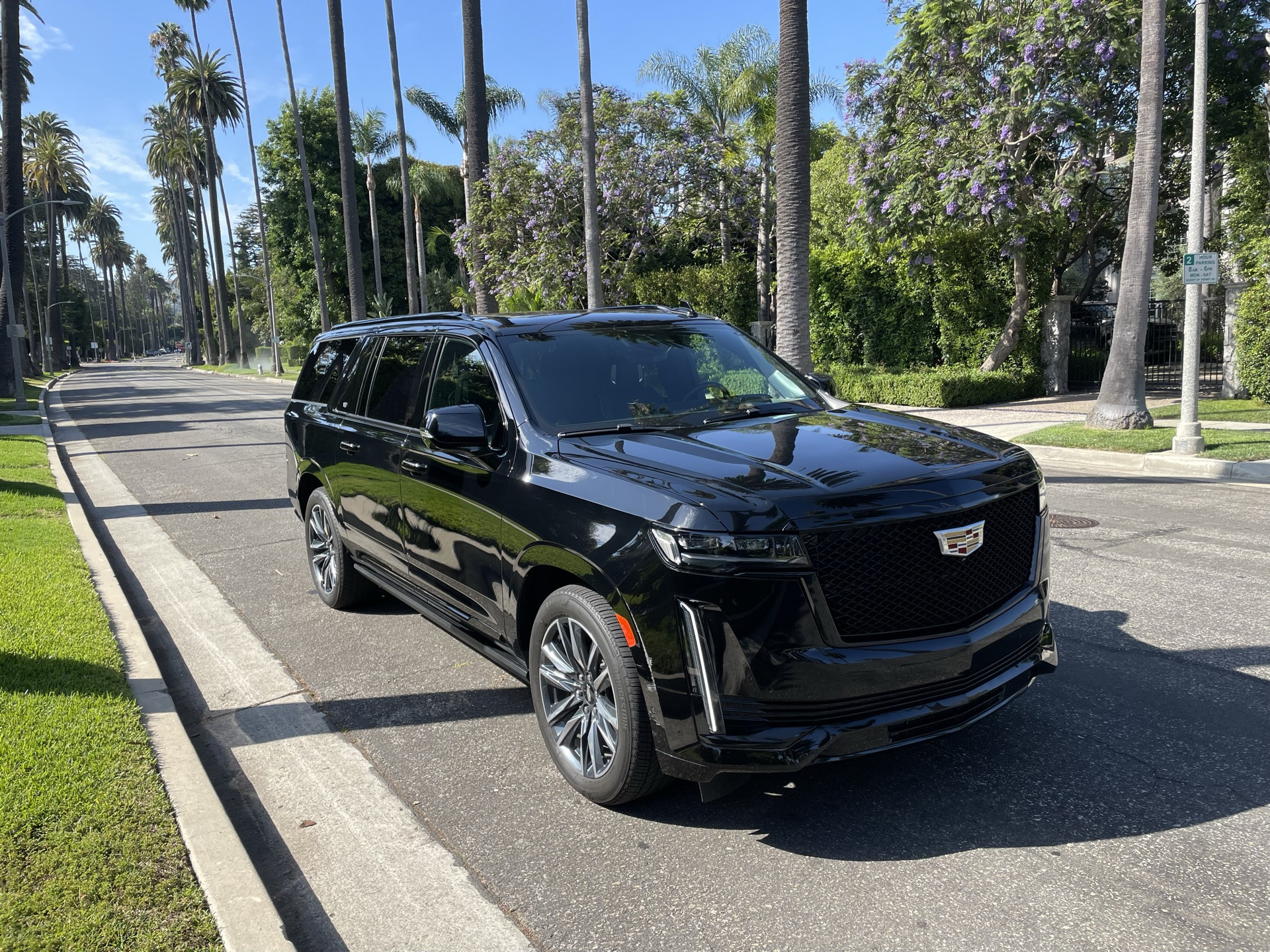 Continental Cadillac Escalade ESV, private aviation ground transport, Los Angeles