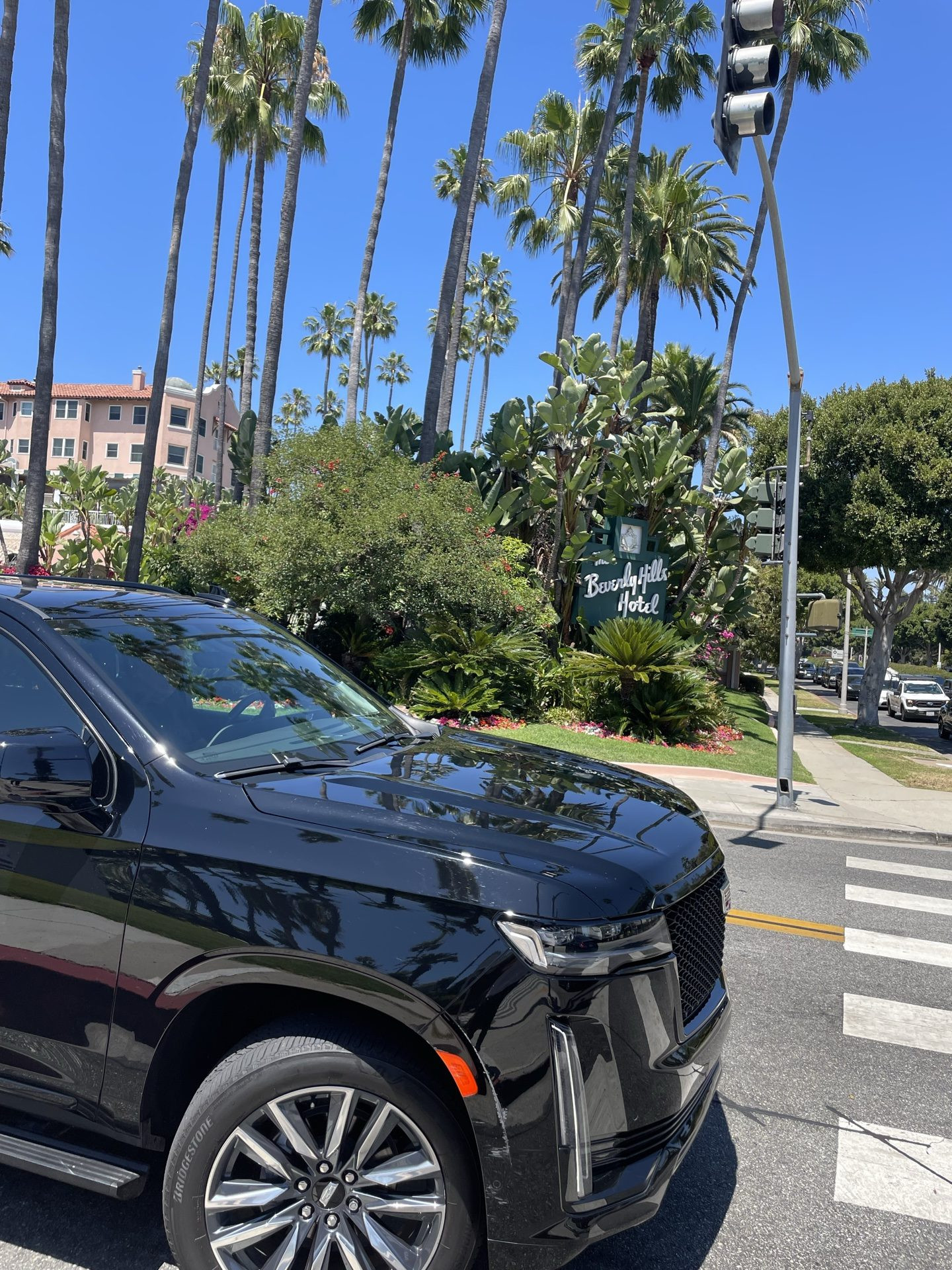 Continental Cadillac Escalade ESV at the Beverly Hills Hotel